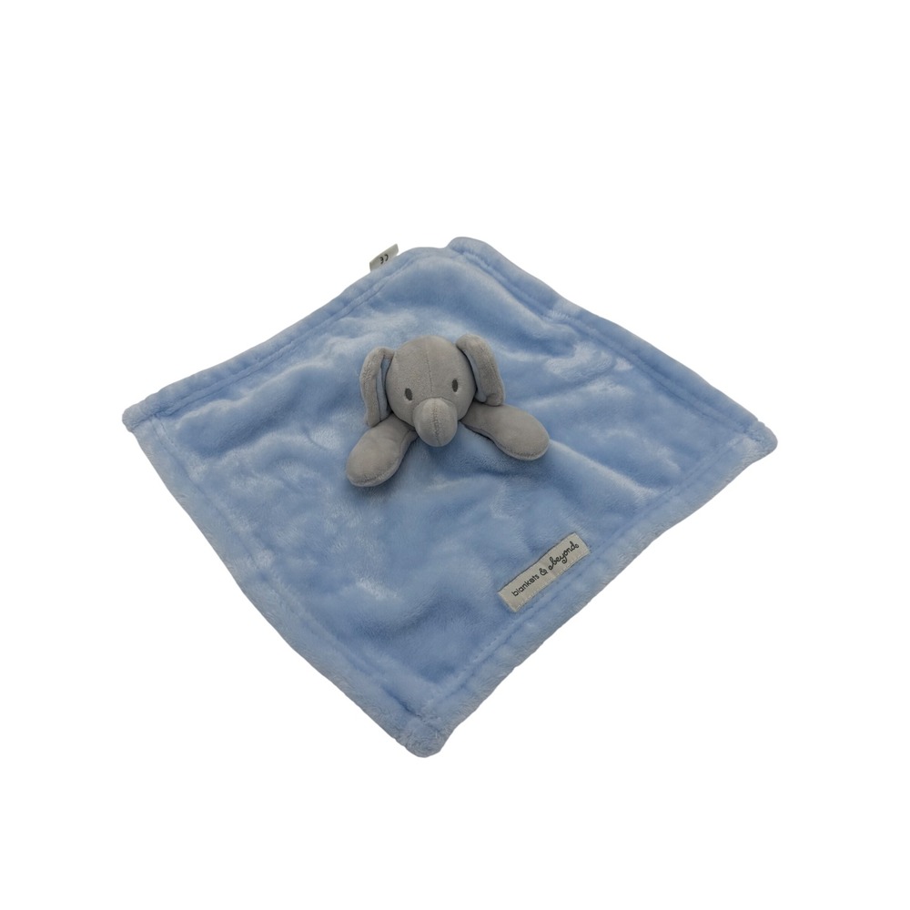 Blankets & Beyond Elephant Lovey Blue Soother Security Blanket